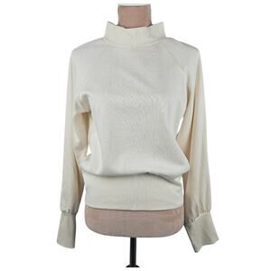 Line & Dot Monroe Turtleneck Ivory Size Large
